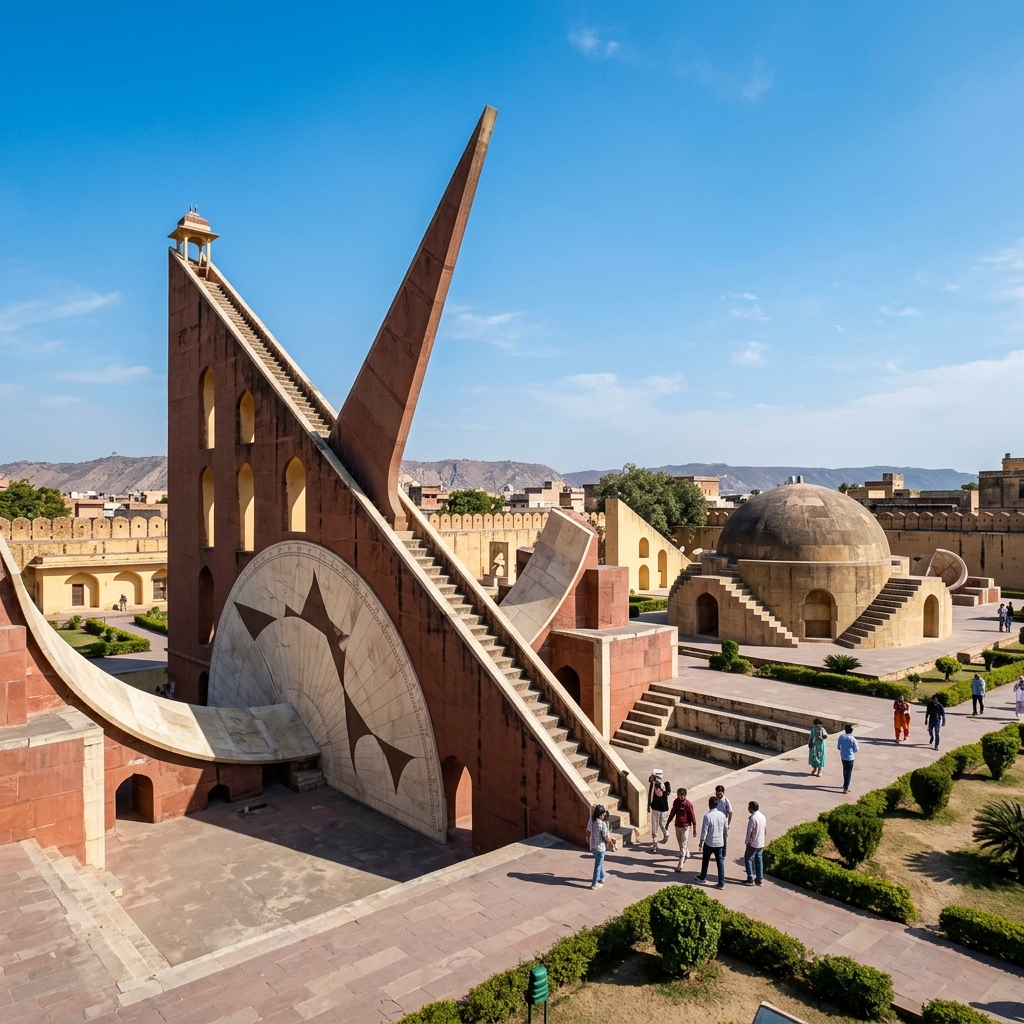Stone astronomical instruments at Jantar Mantar